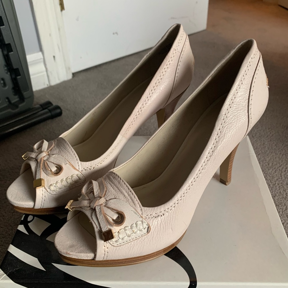 Nine West Dasher Peep Toe Heels